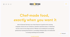 Desktop Screenshot of abovecatering.com